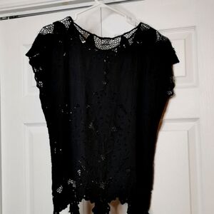 Rich Black Lacy top